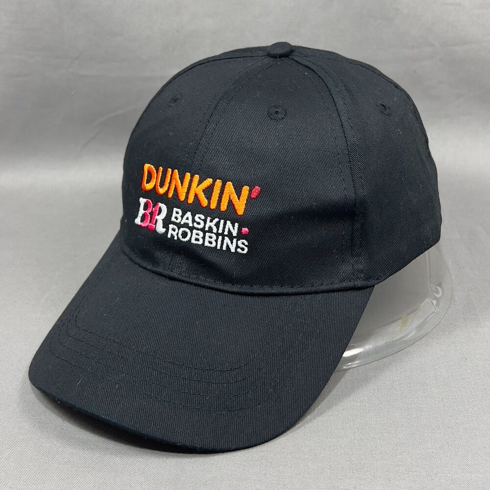 Dunkin Donuts Strapback Hat Cap Black Coffee Uniform Souvenir Workwear Dad Mens